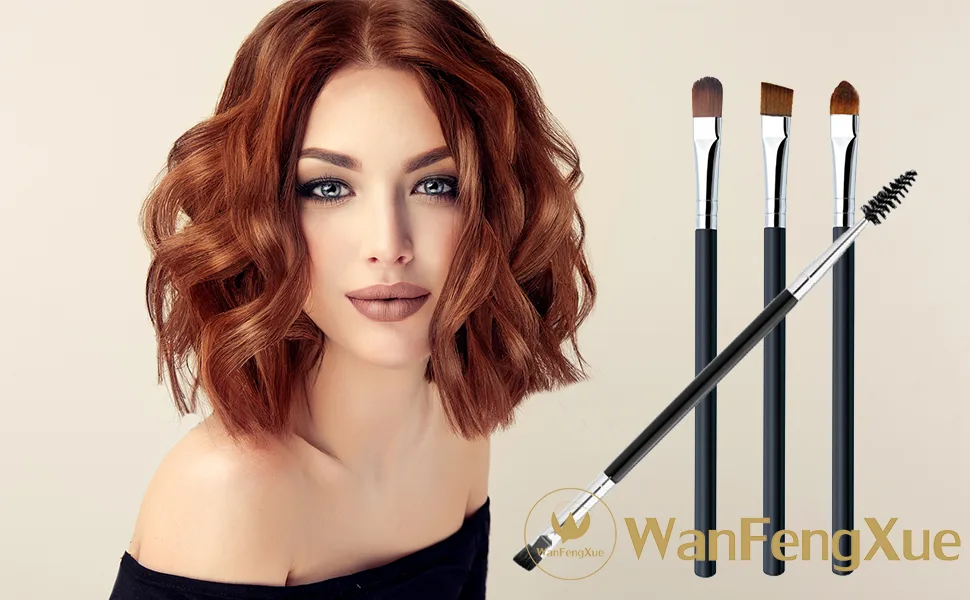 WanFengXue 7 Pieces Eyebrow Brush Set Professional Double Ended Eyebrow Brush and Spoolie Angled Brush Precision Eyeshadow Tools for Blending Defining Smudging Shading - Product photo