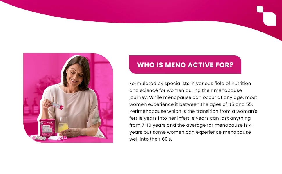 Meno Active Menopause Supplements for Women - Multi-Nutrient Support enriched with Omega 3 DHA Vitamin B6 Ashwagandha & Sage - 30 Day Supply by Revive Active - who is meno active for