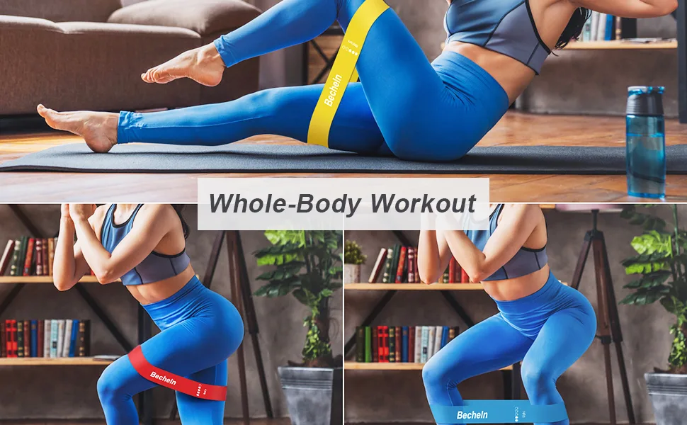 Resistance Band Exercise Loop Bands for Yoga Pilates Fitness and Working Out 5 PCS Set - 02 Whole-Body Workout