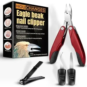 Nail Clippers for Thick Nails Heavy Duty Ingrown Thick Toenails Scissors with Nail File(4 Pcs Set) - product information 9