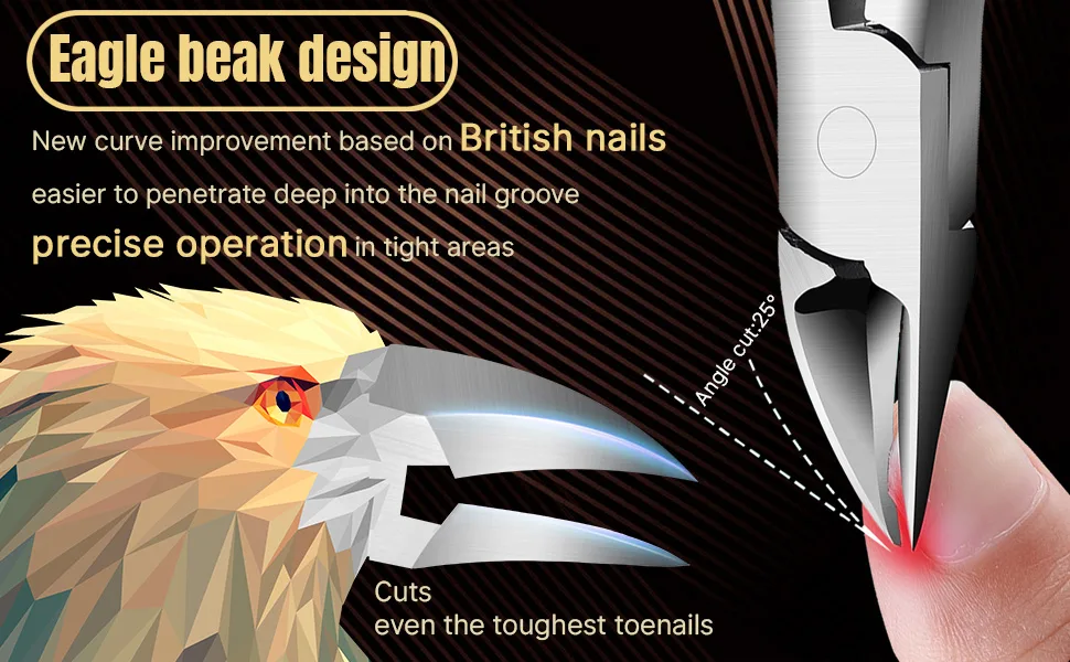 Nail Clippers for Thick Nails Heavy Duty Ingrown Thick Toenails Scissors with Nail File(4 Pcs Set) - Nail Clippers
