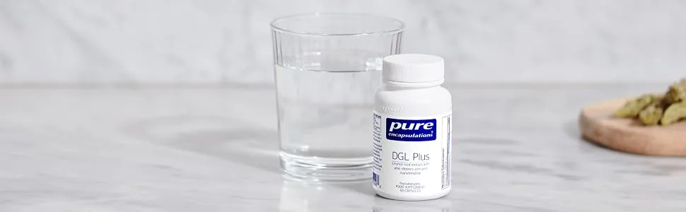 Pure Encapsulations - DGL Plus - Licorice Root Extract with Aloe Slippery Elm & Marshmallow - 60 Capsules - Image1