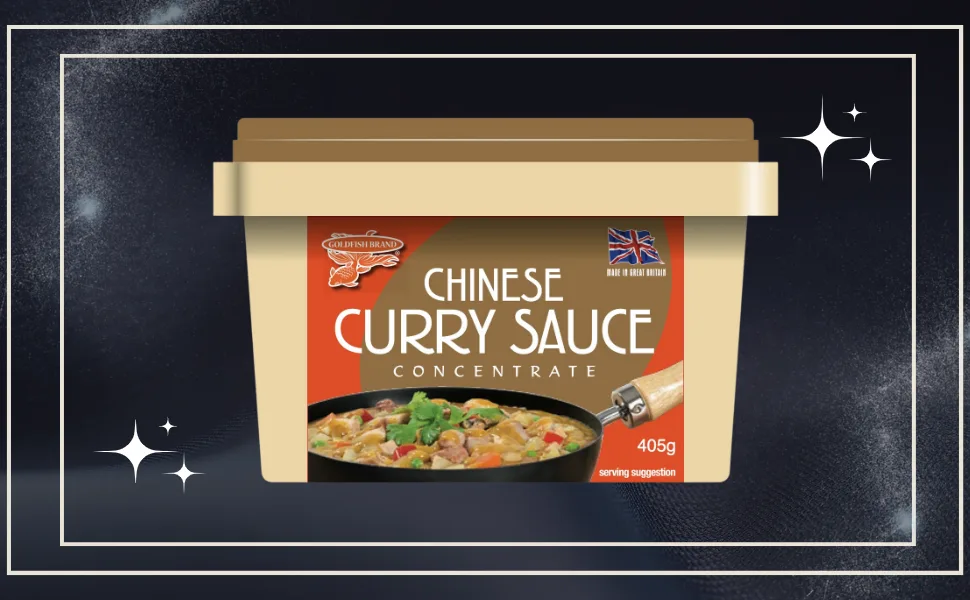 Goldfish Chinese Takeaway Curry Sauce Paste Concentrate 405g Original (Box of 4 Tub) - Vmart - Curry Sauce Paste Chinese Cruisine Asan Food