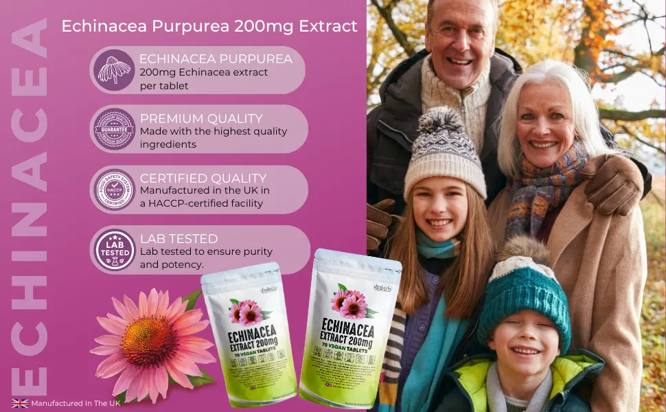Vitaherbs Echinacea Tablets 200mg - 70 Vegan Tablets | Echinacea Purpurea - Premium Quality - Made in The UK 70 count (Pack of 1) - echinacea-200mg-70-tablets-vitaherbs