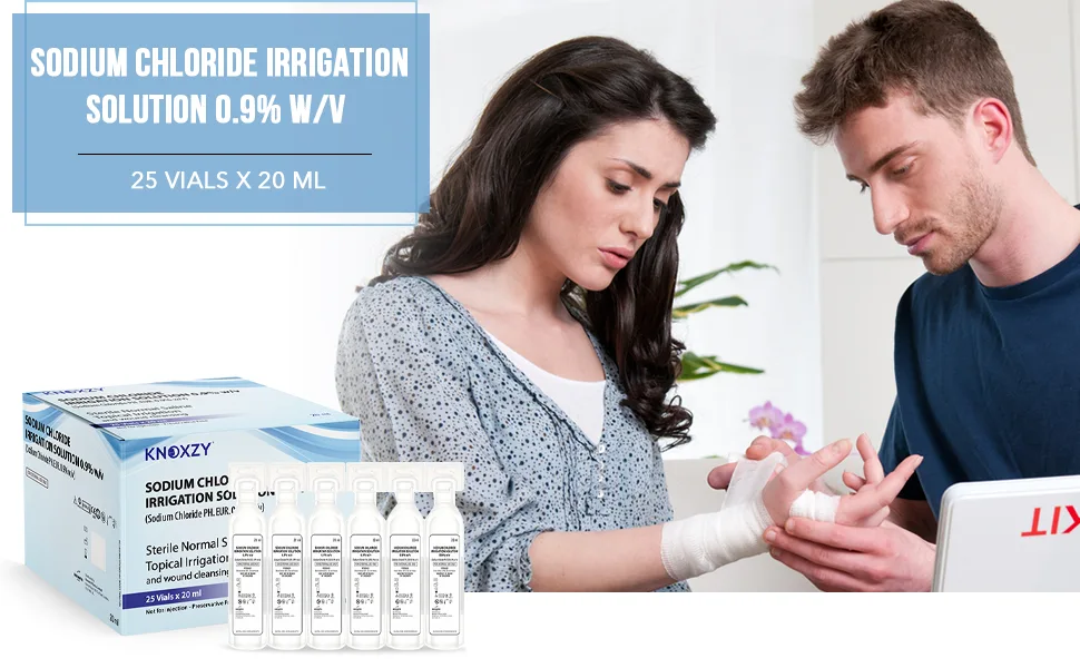 KNOXZY Sterile Saline Pods | Eye Wash | Wound Cleansing | Topical Irrigation | 25 x 20 ml sterile Pods - 0.9% Irrigation Solution