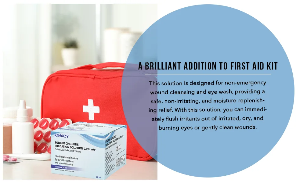 KNOXZY Sterile Saline Pods | Eye Wash | Wound Cleansing | Topical Irrigation | 25 x 20 ml sterile Pods - 0.9% Irrigation Solution