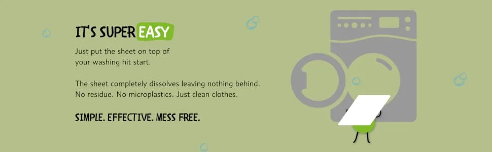 WABLU Spring Florals Laundry Detergent Sheets with natural enzymes (BIO) | Plastic Free Biodegradable Washing Sheets |For all washing types | 24 Washes - Wablu Laundry Sheets. So easy to use. Place in washing machine