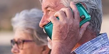 Tosaju Big Button Mobile Phone for Elderly Unlocked Senior Mobile Phone with SOS Emergency Button Charging Cradle Easy to Use Hearing Aid Compatible Green - M2302