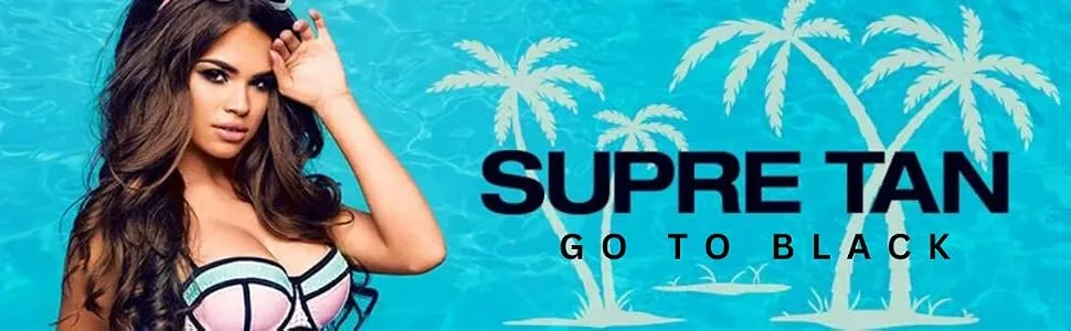 Supre Tan Go To Black - Intense Tanning Formula for Deep Lasting Results - Dark Maximiser 350ml - Supre Tan Bottle