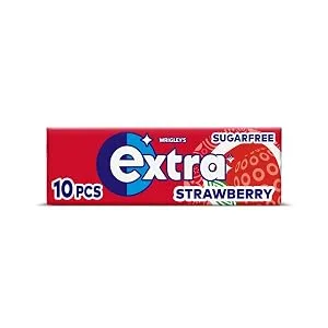Wrigleys Extra Fruity Chewing Gum Bundle - 23 Mixed Fruit Chewing Gum Pieces Box (230 pieces) Strawberry Blueberry and Apple Chewing Gum - Exclusive to ClickwithNik - chewing gum