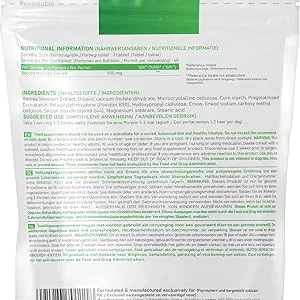 Bacopa Monnieri 500 mg 60 Tablets High Strength - Cognitive Support from Brahmi Leaves Extract - Bacopa Monnieri Extract Supplement - Brain Health - Nervous System Support by Raw Powders - Bacopa Monnieri