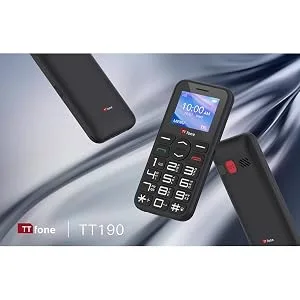 TTfone TT190 Big Button Basic Senior Emergency Mobile Phone - Simple Cheapest Phone - Pay As You Go (O2 with 10 Credit) - TTfone TT190 Big Button Basic Senior Unlocked SOS Emergency Mobile Phone Simple