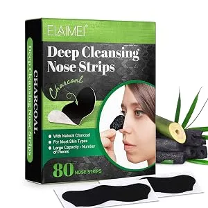 80 Piece Nose Strips Deep Cleansing Black Head Nose Strips For Blackhead Removal Charcoal Nose Patches For Removing Blackheads Leaving You A Clean Refreshed Complexion - Deep Cleansing