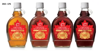 47 North Canadian Organic Maple Syrup Single Source Grade A Golden 250g (1 Bottle) - 47 North Single Source Maple Syrup Range