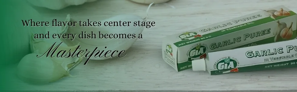 Garlic Puree Bundle with 4X Gia Garlic Puree in Sunflower Oil 90g - garlic paste for cooking; gia garlic; vegetable oil; garlic puree paste; garlic puree tube
