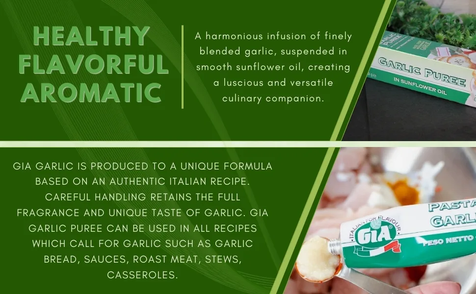 Garlic Puree Bundle with 3X Gia Garlic Puree in Sunflower Oil 90g - gia garlic puree; gia garlic paste; gia paste; gia puree; gia; garlic puree; vegetable oil