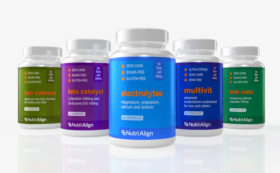 Nutri-Align Keto Electrolytes: Magnesium Potassium Calcium Sodium. For Optimal Electrolyte Balance on Keto. Electrolyte Supplement from Nutri-Align Keto Range. 90 Capsules. - Keto Supplements