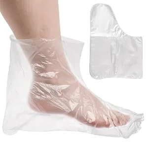 PROUSKY 100 Pieces Plastic Disposable Booties Paraffin Wax Bath Liners for Pedicure Hot Spa Wax Treatment - PROUSKY 100 Pieces Plastic Disposable Booties