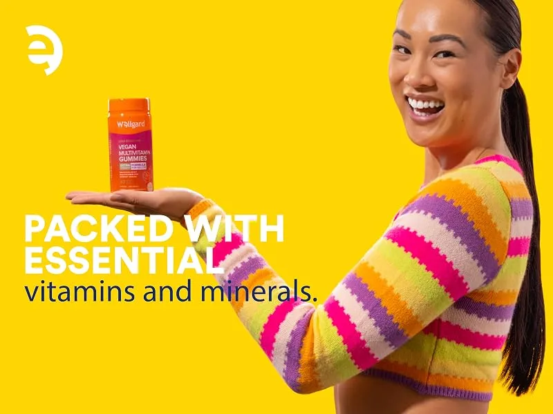 Vegan Multivitamin Gummies by Wellgard - Chewable Multivitamins Adults 60 Vitamin Gummies Orange Flavour (Adult Gummies) - multivitamin gummies adult multivitamin gummies vegan multivitamin multivitamin gummies adult