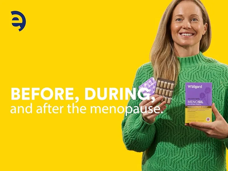 Wellgard Menosil Perimenopause Support for Women - Scientifically Proven Perimenopause Support for Women Made in UK - magnesium capsules supplements citrate oxide chelated