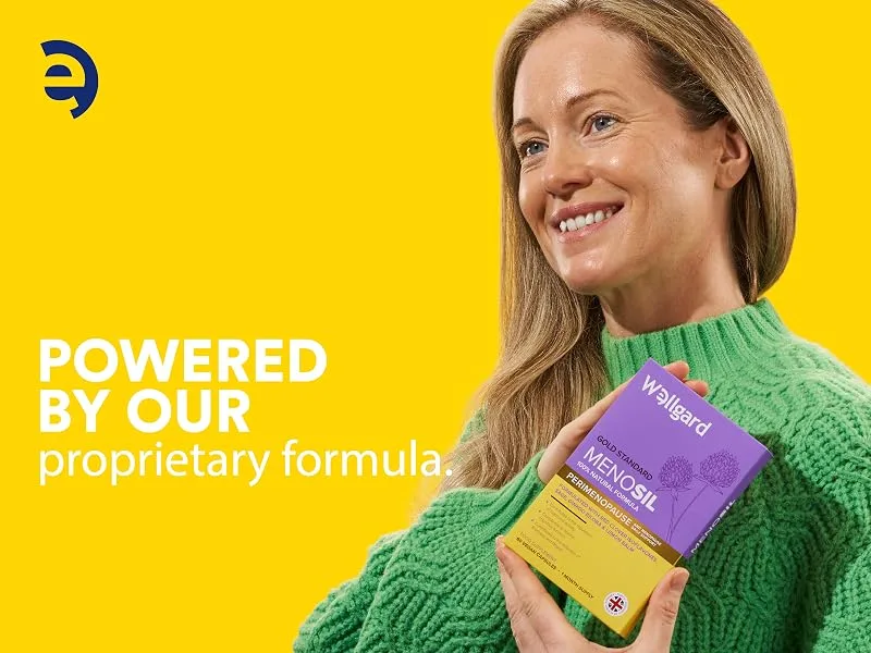Wellgard Menosil Perimenopause Support for Women - Scientifically Proven Perimenopause Support for Women Made in UK - menopause supplements perimenopause health and her menopace