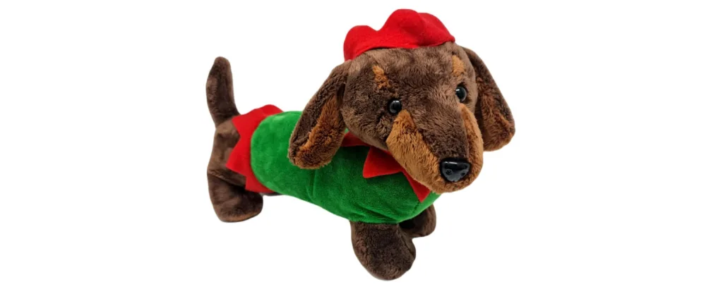 PMS 30cm Sausage Dog Teddy - sausage dog elf