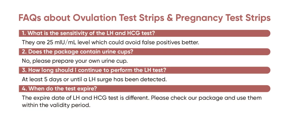 Wondfo 50 Ovulation Test Strips and 20 Pregnancy Test Strips Combo Fertility Test Kit 5MM Wide Width - product information 6