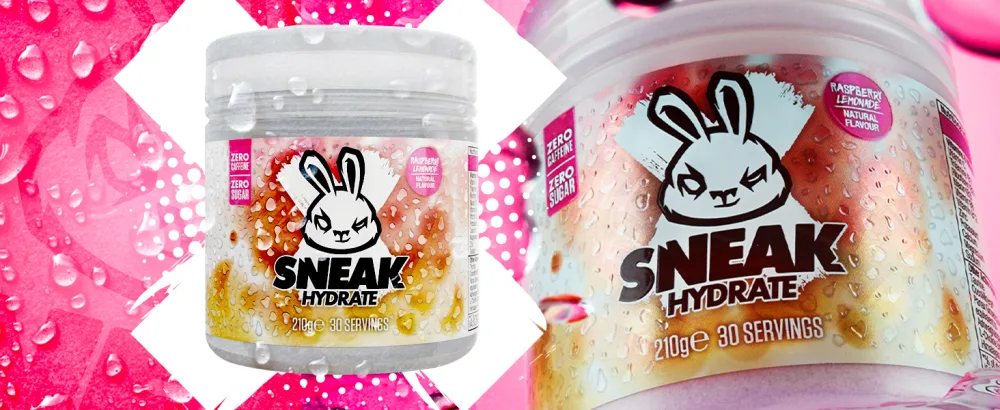 SNEAK | Raspberry Lemonade Hydrate Edition | Zero Caffeine Zero Sugar Natural Flavours & Colours Ashwagandha KSM-66 Coconut Water | 30 Servings - RL 1