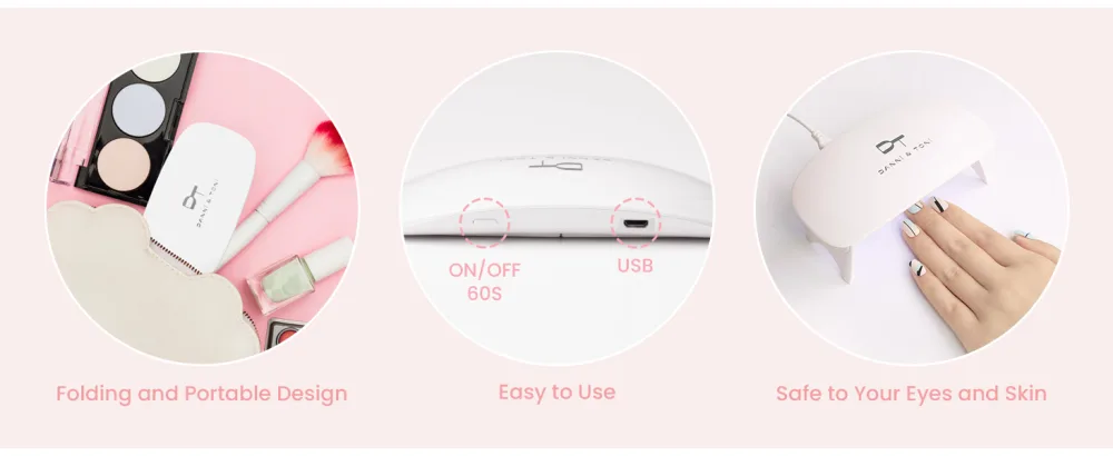 DANNI&TONI UV LED Nail Lamp 60S Timer Nail Dryer Curing Light for Gel Nails (LED Lamp New) - lamp2