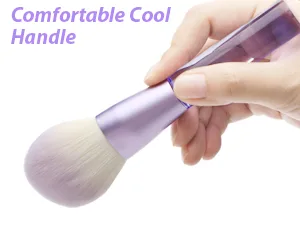 Makeup Brushes HEYMKGO 12pcs Professional Brushes Set Foundation Blending Powder Blush Concealers Eyeshadow Eyeliner Make Up Brush Kits Transparent Handle with a Triangle Puff Purple - eyeshadow brush