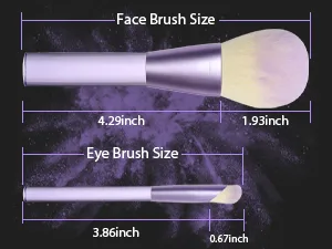 Makeup Brushes HEYMKGO 12pcs Professional Brushes Set Foundation Blending Powder Blush Concealers Eyeshadow Eyeliner Make Up Brush Kits Transparent Handle with a Triangle Puff Purple - make up brushes set