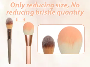Makeup Brushes HEYMKGO 12pcs Professional Brushes Set Foundation Blending Powder Blush Concealers Eyeshadow Eyeliner Make Up Brush Kits Transparent Handle with a Triangle Puff Orange - eyeshadow brushes