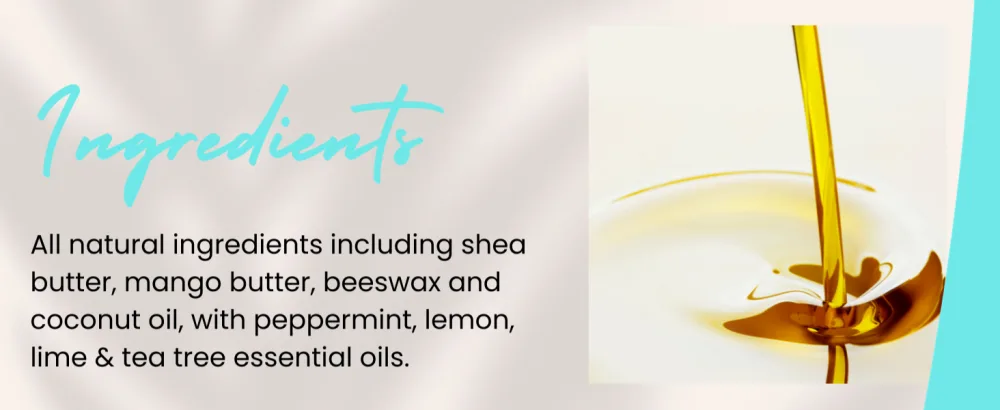 Naturally Solved Cold Sore Relief Balm: All Natural Lip Care - Infused with Peppermint Lemon Tea Tree Lime Oils - Reduces Redness Swelling and Blisters - lip balm cold sore blisters heals relieve pain reduce swelling blistering herpes simplex scabbing