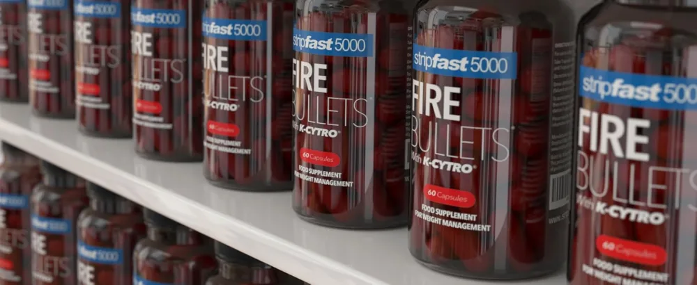 Fire Bullets with K-CYTRO for Women and Men 60 count (Pack of 1) - Stripfast 5000