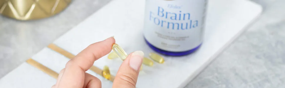 Efamol Efalex Brain Formula - 60 Easy to Swallow Capsules - Omega 3 DHA + EPA & Omega 6 GLA + AA- Family Formula Suitable From 5+ - Brain Formula Capsule Size