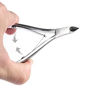 KELYDI Cuticle Nipper and Pusher Set Dead Skin Remover Cuticle Pusher Trimmer Clipper Nail Manicure Tool Stainless Steel - Cuticle Nipper