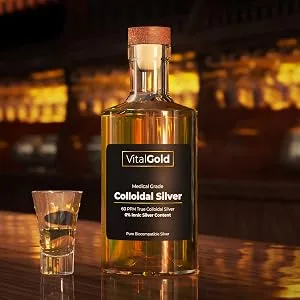 True Colloidal Silver 60 PPM - Free from Ionic Silver - 500ml Glass Bottle - colloidal silver, vital gold