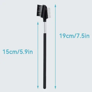 Double-Sided Eyebrow Brush 2-in-1 Multifunction Eyebrow Eyelash Shaper Eyelash Comb for Separating Lashes Eliminating Mascara Clumps and Grooming and Shaping Brows 3PCS - product information 5