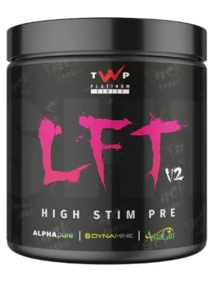 TWP Nutrition Platinum Series LFT V2 High Stim Strong Pre Workout 390g and 30 Servings 9 Great Flavours (Rainbow Candy) - TWP Nutrition LFT V2