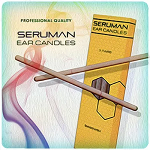 Natural Seruman Therapeutics Beeswax Ear Candles (5 Pairs) with Protective Discs - product information 2
