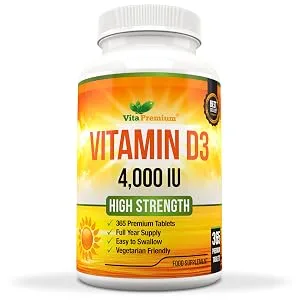 Vitamin D 4 000 IU Tablets Maximum Strength Vitamin D3 Supplement 365 Easy to Swallow Tablets - Full Year Supply 4 000 IU Vitamin D - max strength vitamin D d3