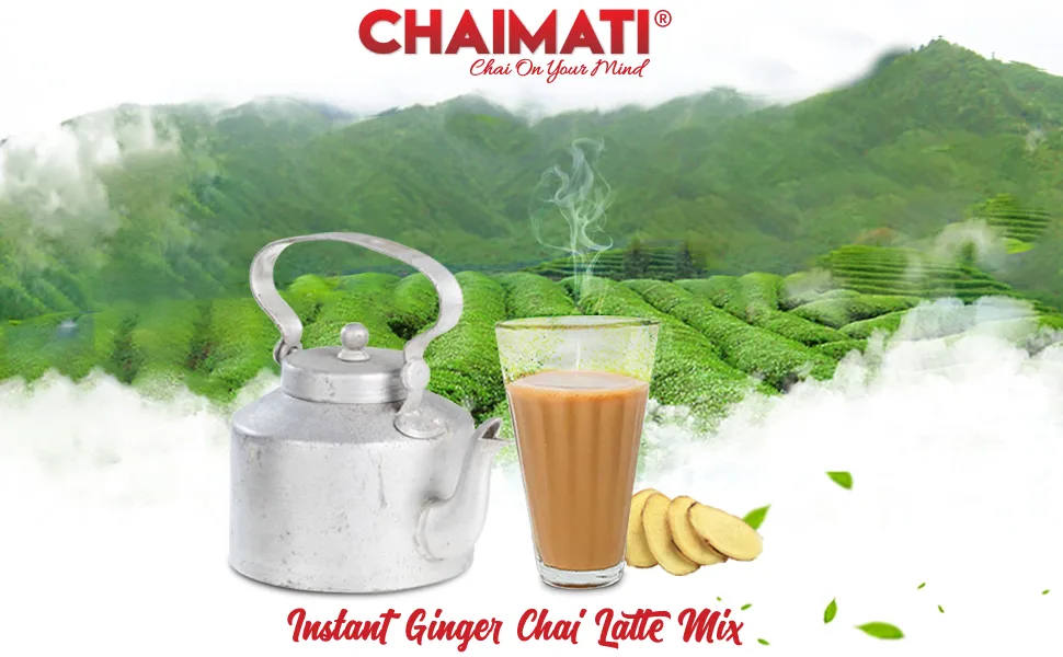 ChaiMati - Ginger Chai Latte - Powdered Instant Tea Premix 8.82oz (250gm) Jar Ginger Chai Latte 250 g (Pack of 1) - tea, premix, instant tea, chai latte, latte, teas, ginger flavor, ginger