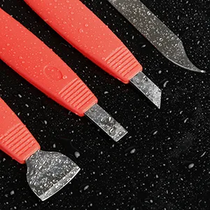 BEZOX Pedicure Shavers Set - Professional Callus Shavers Foot Care Kit - Stainless Steel Corn Hard Skin Dead Skin Remover Tool(Red) - pedicure shaver verruca removal pedicure shavers set callus knife carnation hard skin remover razors