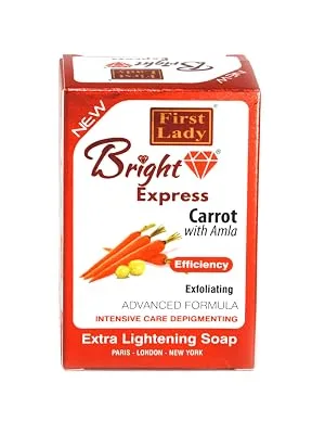 Bright Express Carrot & Amla Extra Skin Lightening & Exfoliating Soap 200g - Efficiency - carrot soap