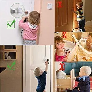 Jolik Door Lever Lock (2 Pack) Child Proof Doors & Handles 3M VHB Adhesive - Child Safety 2 Count (Pack of 1) - child proof door hand