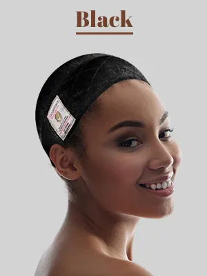 Dreamlover Elastic Wig Grip Headband Adjustable Wig Grip Band Black 2 PCS - Facing the Logo on the RIGHT side of your head
