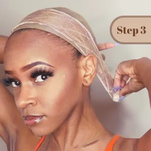 Dreamlover Elastic Wig Grip Headband Adjustable Wig Grip Band Brown 2 PCS - step 3