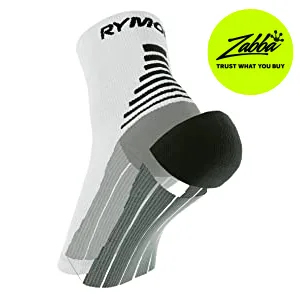 Rymora Plantar Fasciitis Support Socks -Medium Arch Heel and Ankle Compression Socks -Flexible Foot Support Socks for Men and Women -White White (One Pair) Medium: 21-25cm arch circumference - Rymora Foot Compression Sleeve double layers on sole and heal for extra comfortable with every step
