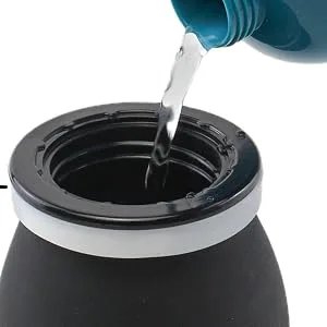 TopQuaFocus 420ml Douche Bulb Kit Anal Douche Colon Irrigation Douche for Man Woman (Black) - fill in water