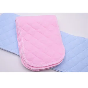12Pcs Breathable Cotton Diaper Newborn Baby Reusable Washable Cloth Pads Infant Soft Insert Nappy (3 Layers 32 * 12 Cm) - Infant Soft Insert Nappy